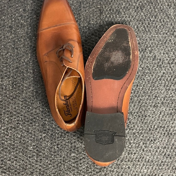 Florsheim Men’s Cap-Toe Oxfords Brown Cognac Classic Size 8.5 Leather Comfy - Picture 5 of 7